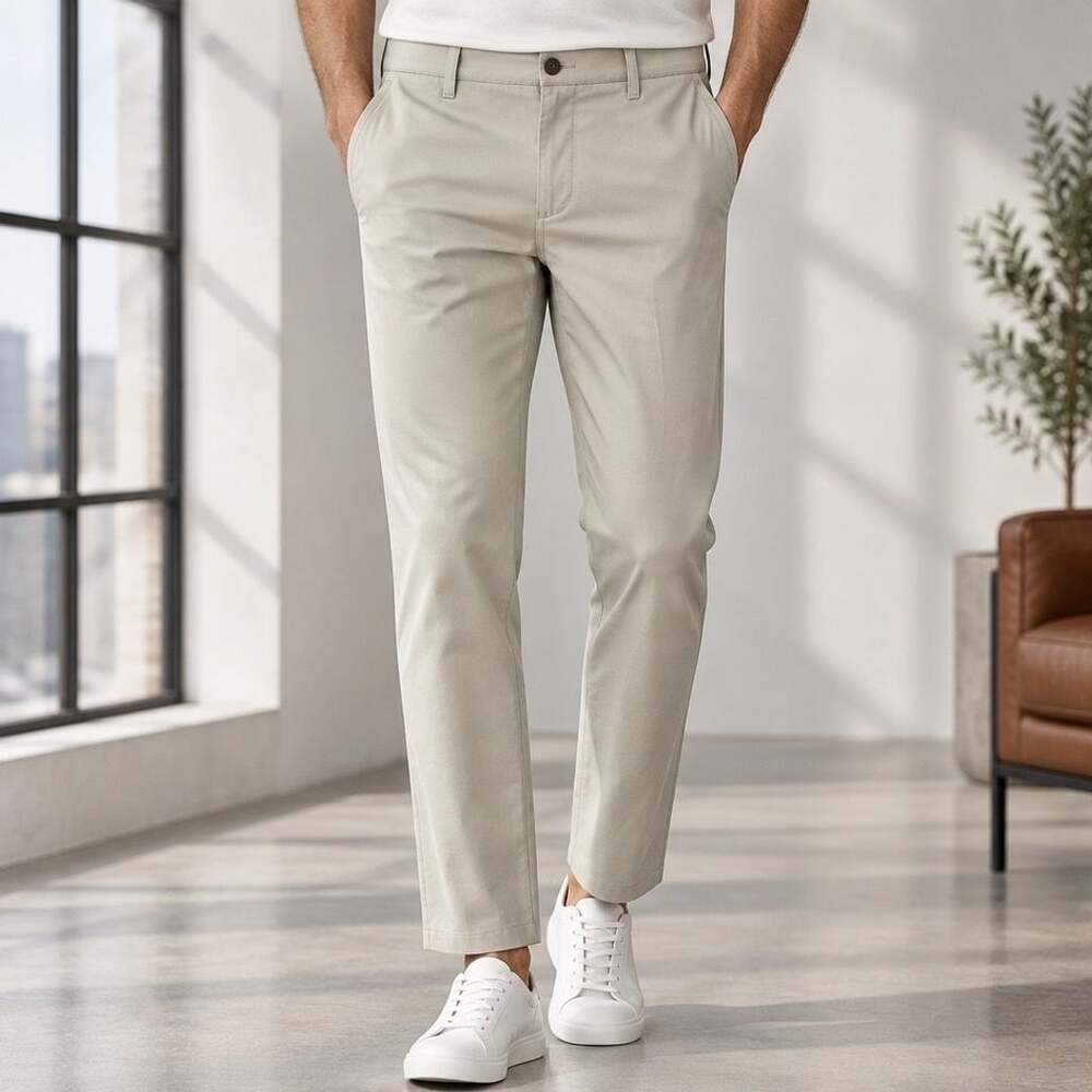 Dockers D3 Chino Pants Size 34x32 Beige Flat Front Casual Trousers
